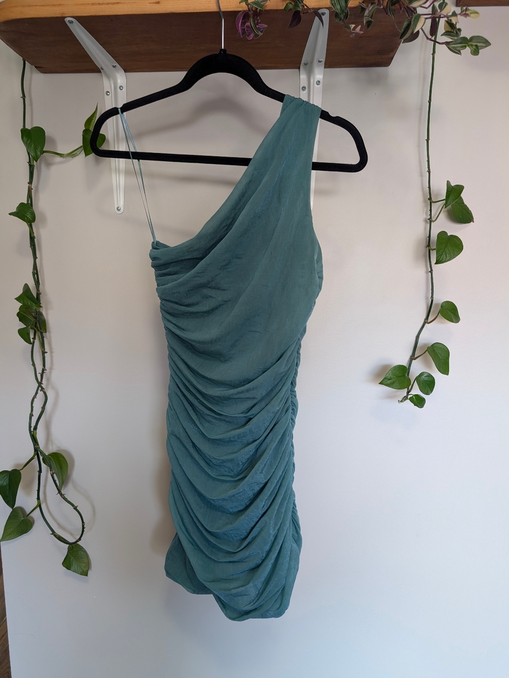 Zara One-Shoulder Ruched Dress